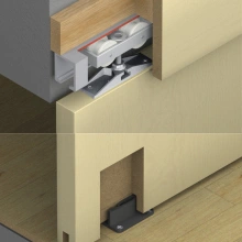 Hafele<br />940.80.015 - Hawa Junior 80/Z, set, Top Hung System, for 1 sliding door w/o upper track, w/ 2 track buffers