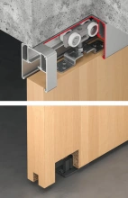 Hafele<br />941.62.018 - Slido D-Line11 160P, set for 1-leaf and 2-leaf wooden sliding doors