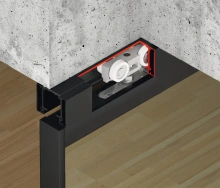 Hafele<br />940.42.076 - Slido D-Line11 50C, set w/o track for 1 and 4 leaf wooden and sliding frame doors w/o soft/self close, Door width >500mm, weight <50kg