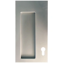 Halliday Baillie <br />HB 1930 - LH/RH Rectangular Flush Pull for Swinging Doors with Keyhole
