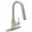 Huntington Brass<br />K1923302-J - Bar or Prep Kitchen Sink Faucet in PVD Satin Nickel with Deck Plate