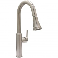 Huntington Brass - K1830002-MYJ - Crest Pull Down Kitchen Sink Faucet in PVD Satin Nickel without Deck Plate