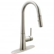 Huntington Brass<br />K4902102-J - Vino Pull Down Kitchen Sink Faucet in PVD Satin Nickel with Deck Plate