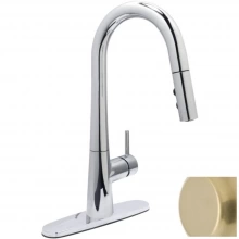 Huntington Brass - K4902116-J - Vino Pull Down Kitchen Sink Faucet in PVD Satin Brass with Deck Plate