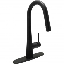 Huntington Brass - K4902149-J - Vino Pull Down Kitchen Sink Faucet in Matte Black with Deck Plate