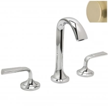Huntington Brass - W4582116-4 - Joy Collection Wide Spread Bathroom Sink Faucet in PVD Satin Brass