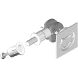 INOX Unison Hardware<br />BD4000 FH23CF - Privacy Barn Door Lock Concealed Fixing Square Rose with TT06 Thumbturn