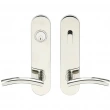 INOX Unison Hardware<br />LA104 TL4 - Tubular Brussels Lever with LA Oval Plate in AISI 304 Stainless Steel