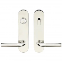 INOX Unison Hardware<br />LA108 TL4 - Tubular Vienna Lever with LA Oval Plate in AISI 304 Stainless Steel