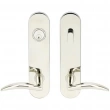 INOX Unison Hardware<br />LA210 TL4 - Tubular Air-Stream Lever with LA Oval Plate in AISI 304 Stainless Steel