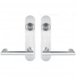 INOX Unison Hardware<br />LA244 TL4 - Tubular Twilight Lever with LA Oval Plate in AISI 304 Stainless Steel