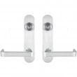 INOX Unison Hardware<br />LA346 TL4 - Tubular Osaka Lever with LA Oval Plate in AISI 304 Stainless Steel