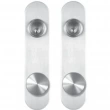 INOX Unison Hardware<br />LA379 TL4 - Tubular Arctic Knob with LA Oval Plate in AISI 304 Stainless Steel