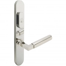 INOX Unison Hardware - BP221 - Aurora Lever with BP Plates Stainless Steel Multipoint Set