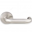 INOX Unison Hardware<br />RA102 TL4 - Tubular Munich Lever with RA Rosette in AISI 304 Stainless Steel