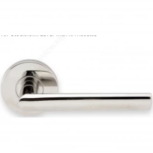 INOX Unison Hardware - RA107 TL4 - Tubular Stockholm Lever with RA Rosette in AISI 304 Stainless Steel