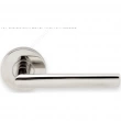 INOX Unison Hardware<br />RA107 TL4 - Tubular Stockholm Lever with RA Rosette in AISI 304 Stainless Steel