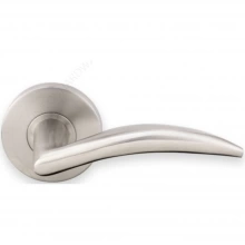 INOX Unison Hardware - RA210 TL4 - Tubular Air-Stream Lever with RA Rosette in AISI 304 Stainless Steel