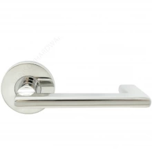 INOX Unison Hardware - RA244 TL4 - Tubular Twilight Lever with RA Rosette in AISI 304 Stainless Steel
