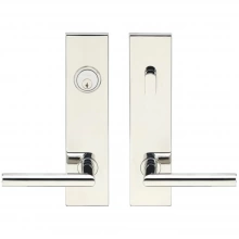 INOX Unison Hardware - SF105 TL4 - Tubular Frankfurt Lever with SF Rectangular Plate in AISI 304 Stainless Steel