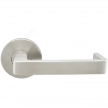 INOX Unison Hardware - RA346 TL4 - Tubular Osaka Lever with RA Rosette in AISI 304 Stainless Steel