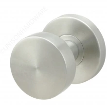 INOX Unison Hardware - RA379 TL4 - Tubular Arctic Knob with RA Rosette in AISI 304 Stainless Steel