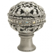 Carpe Diem Cabinet Knobs - 134 - Juliane Grace large knob full round with Swarovski Crystals