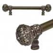 Carpe Diem Cabinet Knobs<br />5690 - Juliane Grace large finial 6" c to c appliance/long pull with Swarovski Crystals