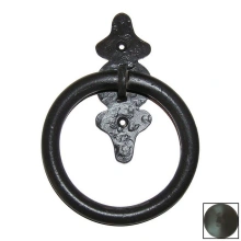 Agave Ironworks by Acorn Mfg<br />KN011 Iron Door Knocker - 6 Point Back Smooth Ring Knocker
