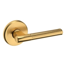 Baldwin<br />L015.044.LDM IN STOCK - L015 Lever w/ R016 Rose - Left-Hand Half Dummy, Lifetime (PVD) Satin Brass Finish L015044LDM Quick Ship
