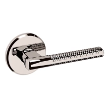 Baldwin<br />L015.055.RDM IN STOCK - L015 Lever w/ R016 Rose - Right-Hand Half Dummy, Lifetime (PVD) Polished Nickel Finish L015055RDM Quick Ship