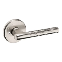 Baldwin<br />L015.056.PRIV IN STOCK - L015 Lever w/ R016 Rose - Privacy Set, Lifetime (PVD) Satin Nickel Finish L015056PRIV Quick Ship