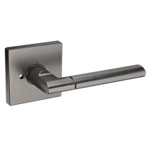 Baldwin<br />L021.076.PRIV IN STOCK - L021 Lever w/ R017 Rose - Privacy Set, Lifetime (PVD) Graphite Nickel Finish L021076PRIV Quick Ship