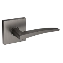 Baldwin<br />L022.076.PASS IN STOCK - L022 Lever w/ R017 Rose - Passage Set, Lifetime (PVD) Graphite Nickel Finish L022076PASS Quick Ship