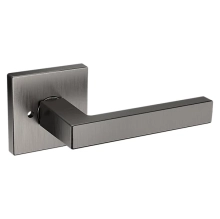 Baldwin - L023.076.PRIV IN STOCK - L023 Lever w/ R017 Rose - Privacy Set, Lifetime (PVD) Graphite Nickel Finish L023076PRIV Quick Ship