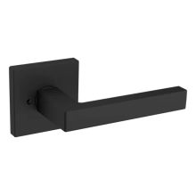 Baldwin<br />L023.190.PRIV IN STOCK - L023 Lever w/ R017 Rose - Privacy Set, Satin Black Finish L023190PRIV Quick Ship