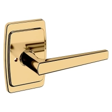 Baldwin<br />L024.003.PRIV IN STOCK - L024 Lever w/ R046 Rose - Privacy Set, Lifetime Polished Brass Finish L024003PRIV Quick Ship
