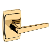Baldwin<br />L024.031.FD IN STOCK - L024 Lever w/ R046 Rose - Full Dummy Set, Non-lacquered Brass Finish L024031FD Quick Ship