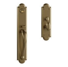 Baldwin - M514.050.ENTR - BOULDER FULL ESCUTCHEON - MORTISE ENTRY - SATIN BRASS AND BLACK M514050