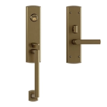 Baldwin - M516.050. - SOHO ESCUTCHEON - MORTISE ENTRY - SATIN BRASS AND BLACK M516050