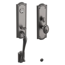 Baldwin - M522.076.ENTR - BETHPAGE FRONT DOOR 3/4 ESCUTCHEON - MORTISE ENTRY - LIFETIME (PVD) GRAPHITE NICKEL M522076