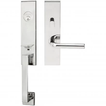 INOX Unison Hardware - MH MT - Manhattan Series MH Mortise Entry Handleset in AISI 304 Stainless Steel - Keyed Entry