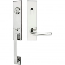 INOX Unison Hardware<br />MH103 TDP - Manhattan Series MH Tubular Entry Handleset with 103 Oslo Lever - Full Dummy