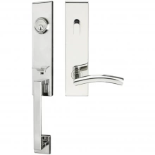 INOX Unison Hardware - MH104 TDP - Manhattan Series MH Tubular Entry Handleset with 104 Brussels Lever - Full Dummy