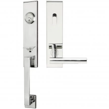 INOX Unison Hardware - MH106 C5 - Manhattan Series MH Tubular Entry Handleset with 106 Copenhagen Lever - Keyed Entry