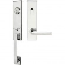 INOX Unison Hardware - MH107 C5 - Manhattan Series MH Tubular Entry Handleset with 107 Stockholm Lever - Keyed Entry