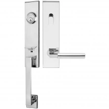 INOX Unison Hardware - MH211 TDP - Manhattan Series MH Tubular Entry Handleset with 211 Breeze Lever - Full Dummy