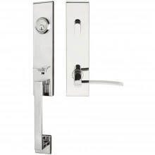 INOX Unison Hardware<br />MH217 TDP - Manhattan Series MH Tubular Entry Handleset with 217 Horizon Lever - Full Dummy