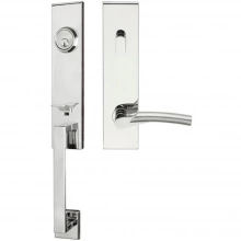 INOX Unison Hardware - MH223 C5 - Manhattan Series MH Tubular Entry Handleset with 223 Phoenix Lever - Keyed Entry