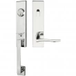 INOX Unison Hardware<br />MH225 TDP - Manhattan Series MH Tubular Entry Handleset with 225 Waterfall Lever - Full Dummy